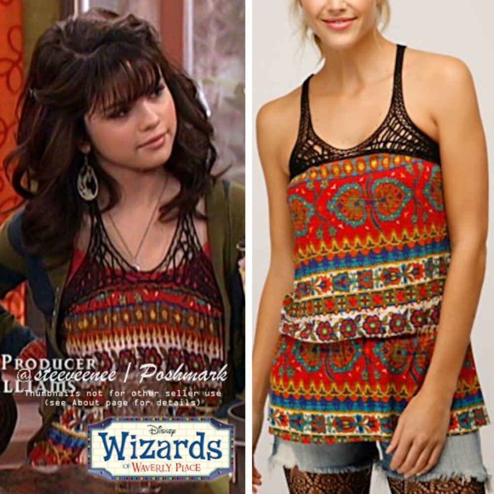 Free People Lacey Origami Dropwaist Top ASO Alex Russo